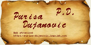 Puriša Dujanović vizit kartica